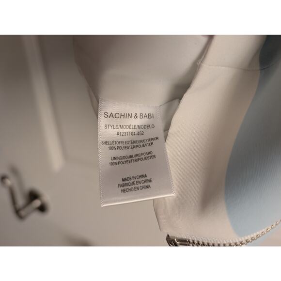 Sachin & Babi Lexi Sleeveless Crop Top Sailor Striped Preppy Nautical Zip Back - Picture 4 of 6